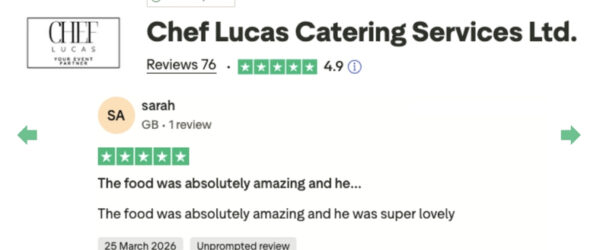 Chef Lucas Catering Services Trust Pilot Reviews 4